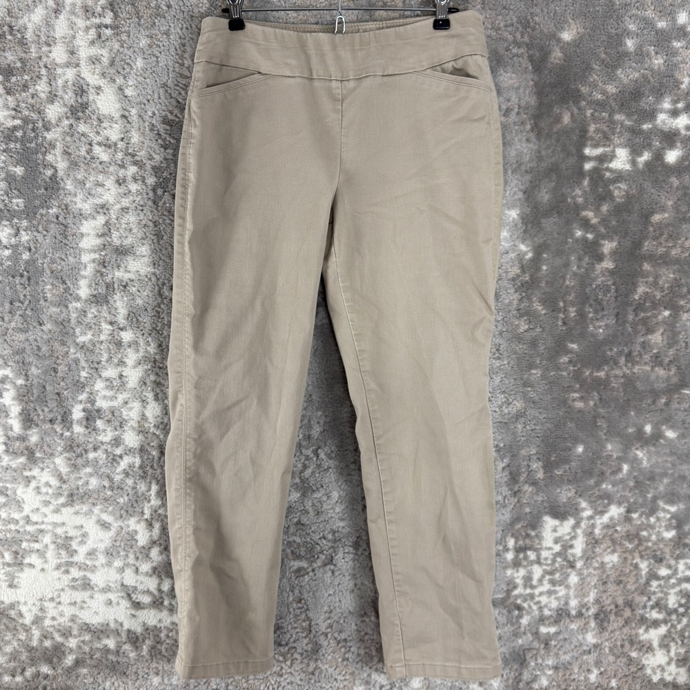 Croft & Barrow Size 10 Short The Effortless Stretch Khaki Chino Pants Tan Women